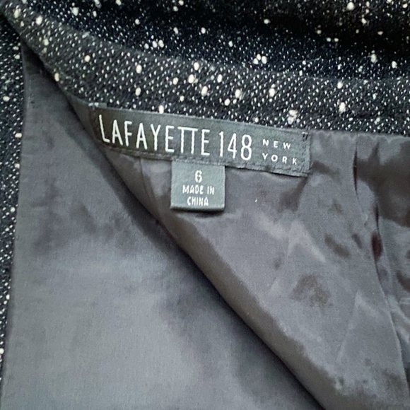 LAFAYETTE 148 Pencil Skirt Black Boucle Wool Blend - Picture 4 of 4